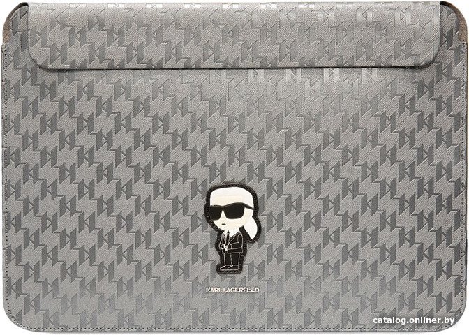 Чехол CG Mobile Karl Lagerfeld Saffiano Sleeve Monogram NFT Karl Ikonik KLCS14SAKHPKG 13/14 (серебристый)