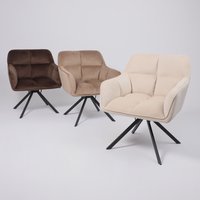 Интерьерное кресло AksHome Virginia (велюр, капучино HCJ-11/черный)