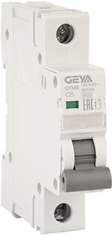 

Выключатель автоматический GEYA GYM8 1P 25А C 4.5кА GYM81P25C