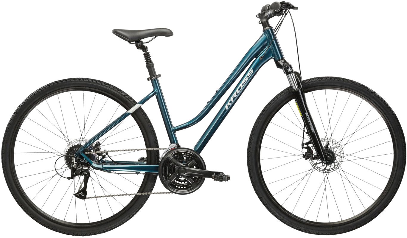 

Велосипед Kross Evado 3.0 DM/17" 2024 (бирюзовый/серебристый глянцевый)