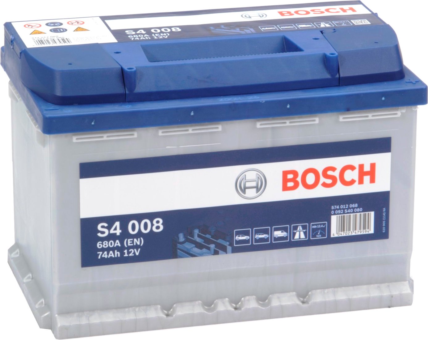 

Автомобильный аккумулятор Bosch S4 008 (574012068) 74 А/ч