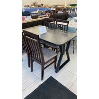 Кухонный стол Боринское Мебель Ричи (черный мрамор/металл черный)