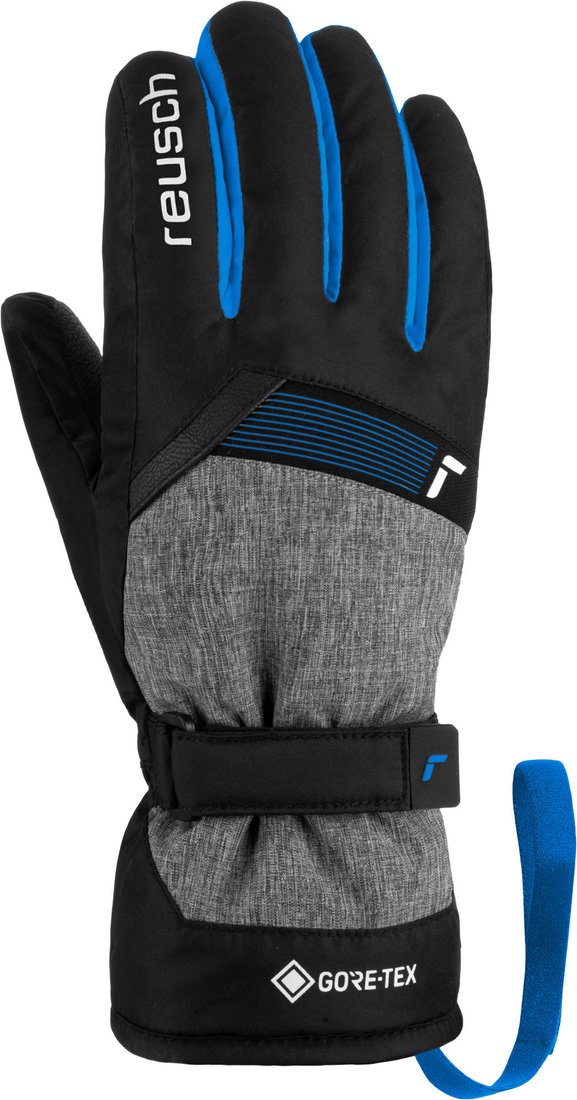 Горнолыжные перчатки Reusch Flash Gore-Tex Junior 6261305-7687 (р-р 6, Black/Black Melange/Brilliant Blue)