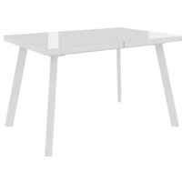 Кухонный стол Сакура Милан 1380+400 (белый/белый со стеклом)