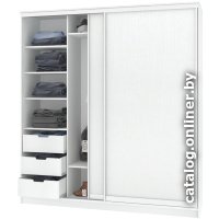 Шкаф-купе Кортекс-мебель Сенатор ШК12-45 Классика ДСП (белый)