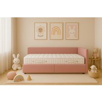 Кровать-тахта Sonit Nicole правый 90x200 шенилл Eclipse (02 пыльная роза)