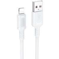 Кабель Borofone BX111 USB Type-A - Lightning (1 м, белый)