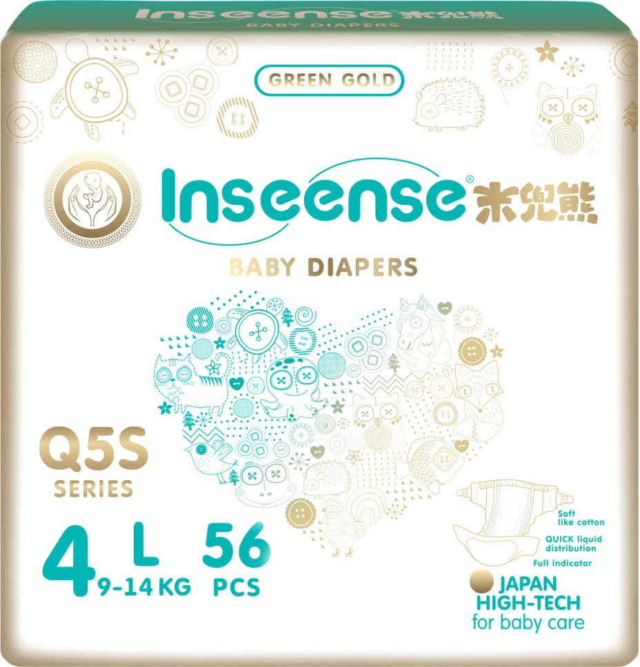 

Подгузники Inseense Q5S L 9-14 кг Ins72768 (56 шт)