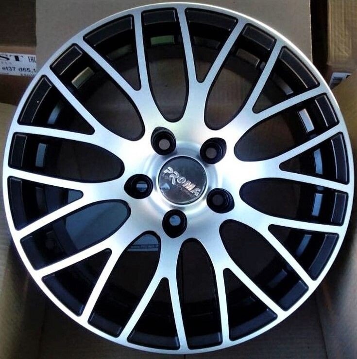 Литые диски Proma GT 18x7.5 5x114.3мм DIA 67.1мм ET 45мм Алмаз матовый/Черный матовый