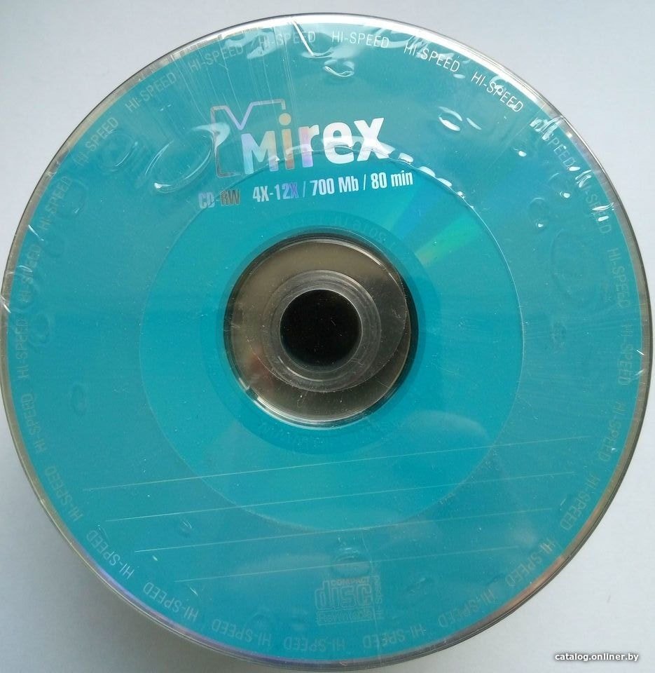 CD-RW диск Mirex 700Mb 12x UL121002A8T (50 шт.)
