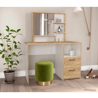 Туалетный столик с зеркалом Интерлиния Scandi SC-СТ1 (дуб золотой/белый платинум)