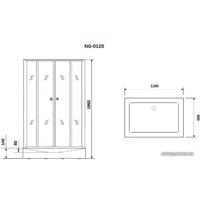 Душевой уголок Niagara NG-0120-14 120x80