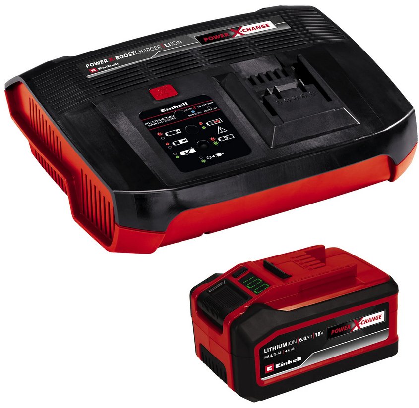 

Аккумулятор с зарядным устройством Einhell 18V 4-6Ah Boost 4512143 (18В/4-6 Ач + 18В)