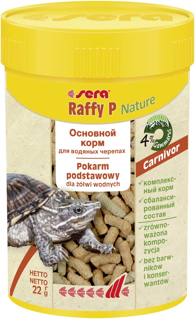 

Сухой корм Sera Raffy P Nature 22 г