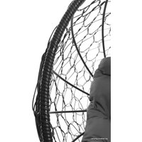 Кресло M-Group Кокос на подставке 11590409 (черный ротанг/серая подушка)