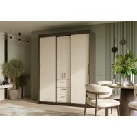 Шкаф-купе Евва Престиж Без зеркал ПР-4D2Z3S (венге/дуб шамони светлый)