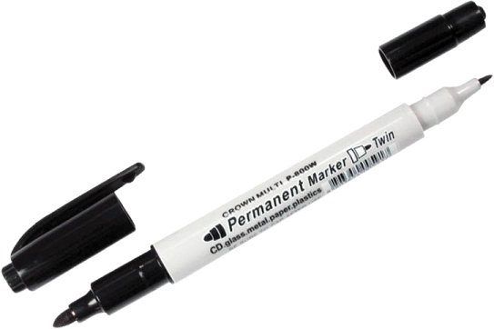

Маркер перманентный Crown Multi Marker Twin P-800W (черный)