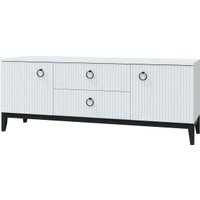 Тумба MLK Шарлиз с 2 дв. и 2 ящ. (белое сияние/белый снег)