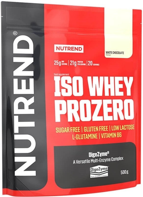 Протеин сывороточный (изолят) Nutrend Iso Whey Pro Zero (500г, соленая карамель)