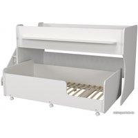 Двухъярусная кровать Капризун 12 Р444-2 с лестницей и ящиками (белый)