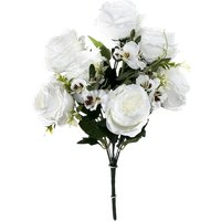 Искусственный букет KlrBy Розы и фиалки с добавками СН23б