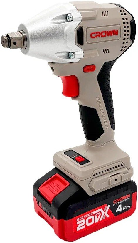 

Гайковерт Crown CT22046HX-4S TB (с 1-им АКБ)