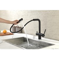 Смеситель Paulmark Serpentine Se213222-GM (черный/вороненая сталь)