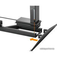 Стол для работы стоя ErgoSmart Ergo Desk Pro 1360x800x36 мм (бетон чикаго светло-серый/черный)