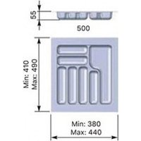 Лоток для столовых приборов Starax S-2285-A (антрацит)