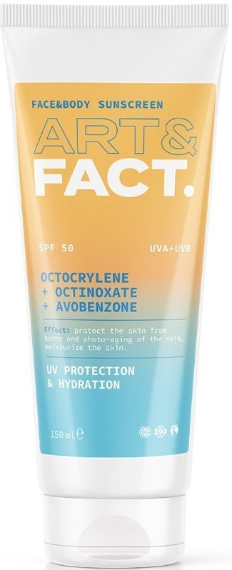 

Крем солнцезащитный Art&Fact Octocrylene + Octinoxate + Avobenzone SPF50 (150 мл)
