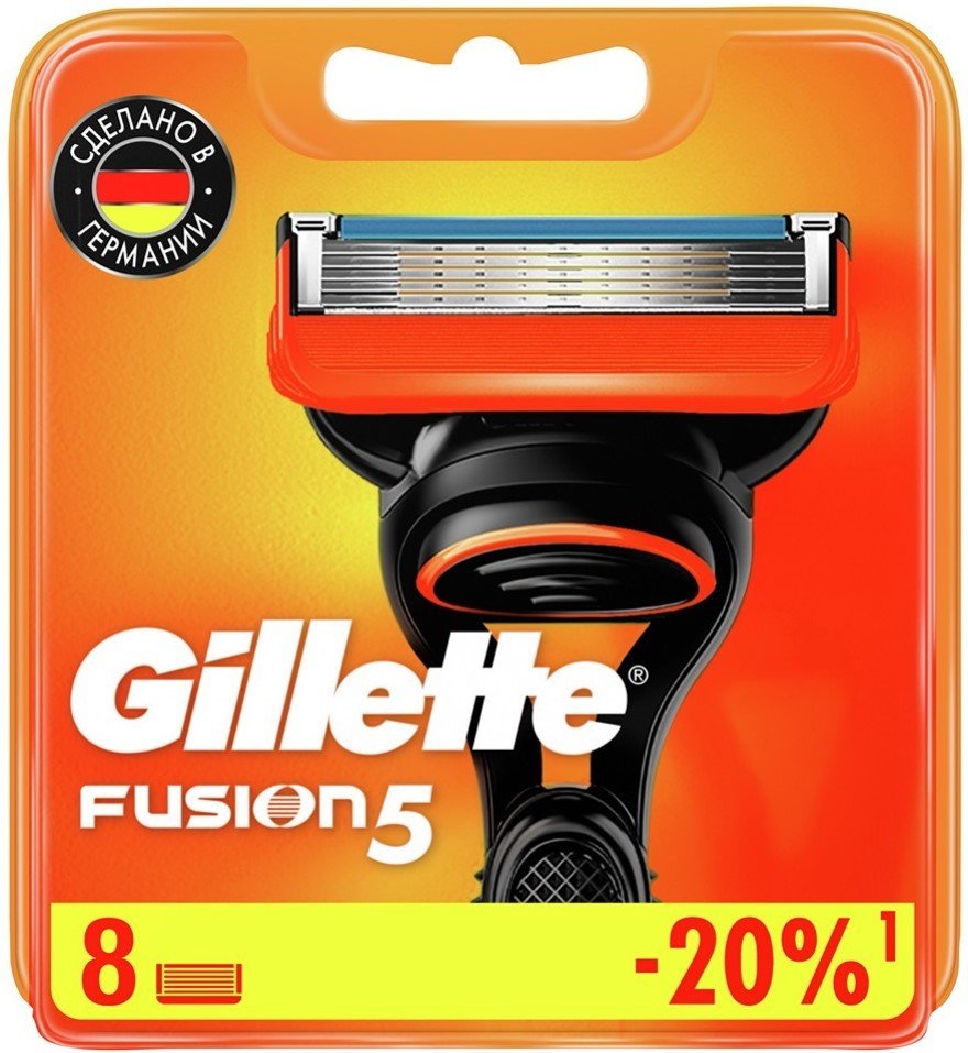 

Сменные кассеты для бритья Gillette Fusion5 (8 шт) 7702018877508