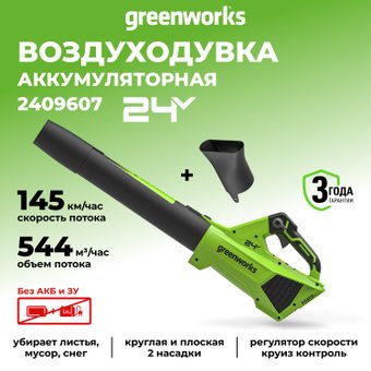 Садовая воздуходувка Greenworks G24BIII 2409607 (без АКБ)
