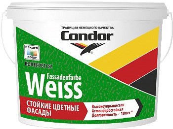 

Краска Condor Fassadenfarbe Weiss База A (2.5 л)