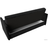 Диван Лига диванов Лига-018 117850 (велюр черный/подушки серый)