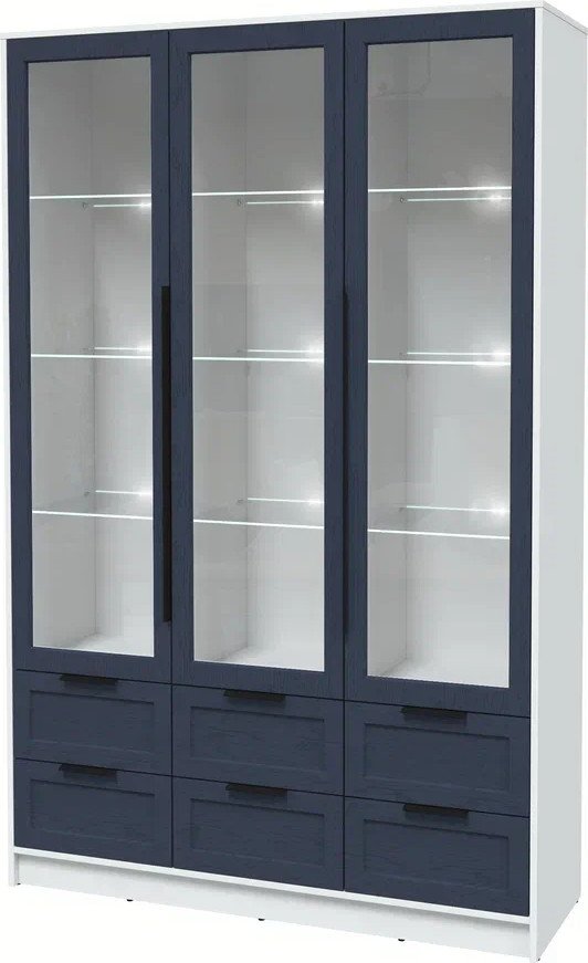 

Шкаф-витрина Интерлиния Концепт Тренд КТ-ШВ3 с подсветкой (белый платинум/дуб королевский)