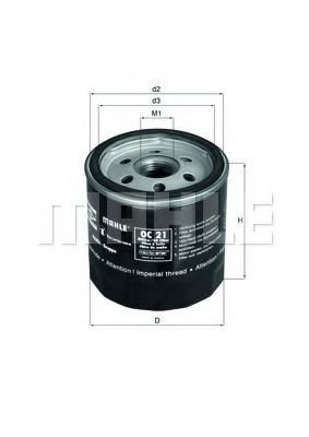 

Масляный фильтр Mahle Knecht OC21