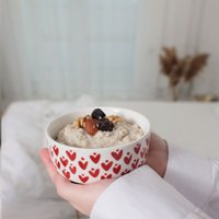 Блюдо AksHome Love Print 11x6 (красный принт) в Могилеве