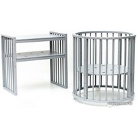 Кроватка-трансформер Bambini М.01.10.14 (серый)