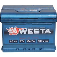 Автомобильный аккумулятор Westa 6СТ-60 VLR Euro низкий (60 А·ч)