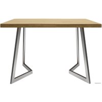 Кухонный стол Buro7 Уиллис 120 (классика, дуб натуральный/серебро)