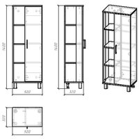  Doratiz Шкаф-полупенал Гавайи 50 R 2712.301 (дуб сонома/белый)