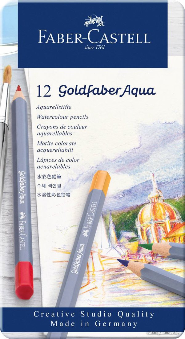 Набор акварельных карандашей Faber Castell Goldfaber Aqua 114612 (12шт)