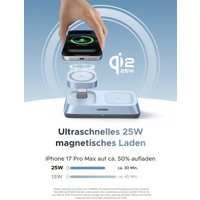 Беспроводное зарядное Ugreen MagFlow 3-in-1 W711 55677 (голубой)
