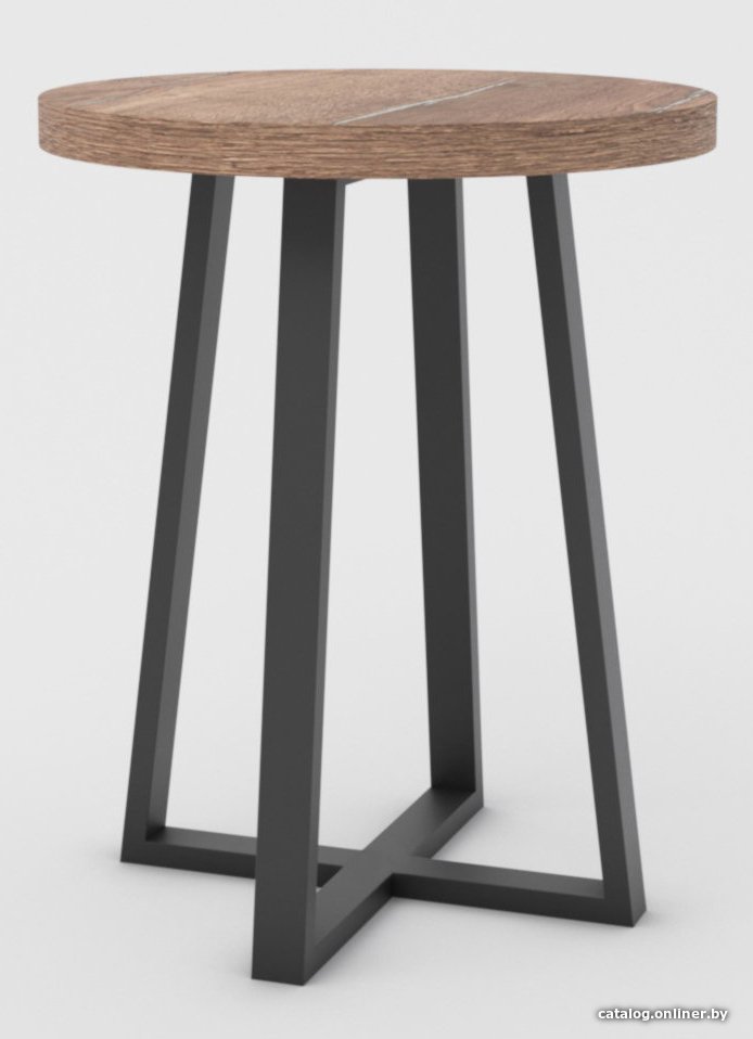 Журнальный столик Hype Mebel Челси 40x40 (черный/дуб галифакс олово)