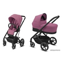 Универсальная коляска Cybex Balios S Lux 2020 (2 в 1, черная рама, magnolia pink)