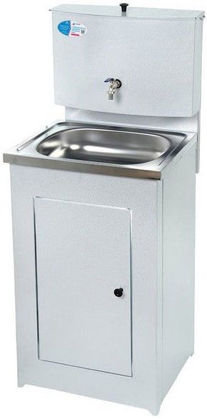 Умывальник для дачи Электромаш Акватекс без ЭВН (белое золото/нержавеющая сталь)