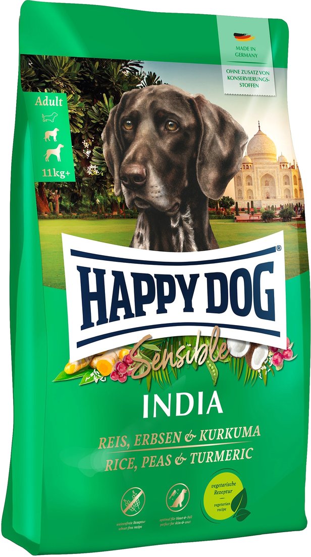 

Сухой корм для собак Happy Dog Sensible India рис, горох и куркума 10 кг