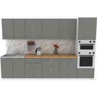 Готовая кухня ЭлиГард Lion 3.2 (дымчатый алмаз/дуб бунратти)