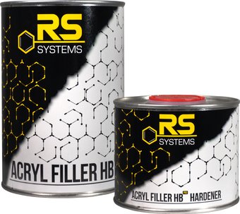 Автомобильный грунт RS акриловый заполняющий HB 4+1 0201-2.375-08+0501-875-09 (1л, черный)