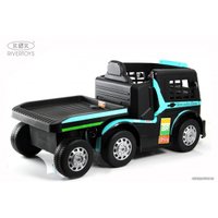 Электромобиль RiverToys Mercedes-Benz Axor с прицепом H777HH (голубой)